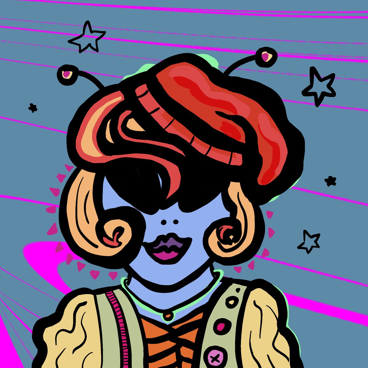 _Outofthefloor_'s tweet photo. Slowed down, but haven’t stopped! Two more aliens that will eventually be available… #opensea #art #aliens #nfts #nftproject #victorianpattern https://t.co/9O6UnF1qHp