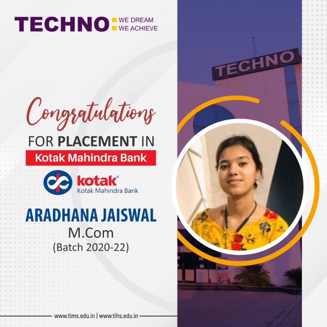 TECHNOGROUP2's tweet photo. Be a #Succeeder with proficient practical skills & esteemed theoretical knowledge. Get your hands on the best set of skills under the guidance of prestigious faculty.
Congratulation, Naman Jaiswal & Aradhana Jaiswal on your achievement
#Techno #TechnoGroup #bcom #mcom #commerce https://t.co/JrnHSpQq1C