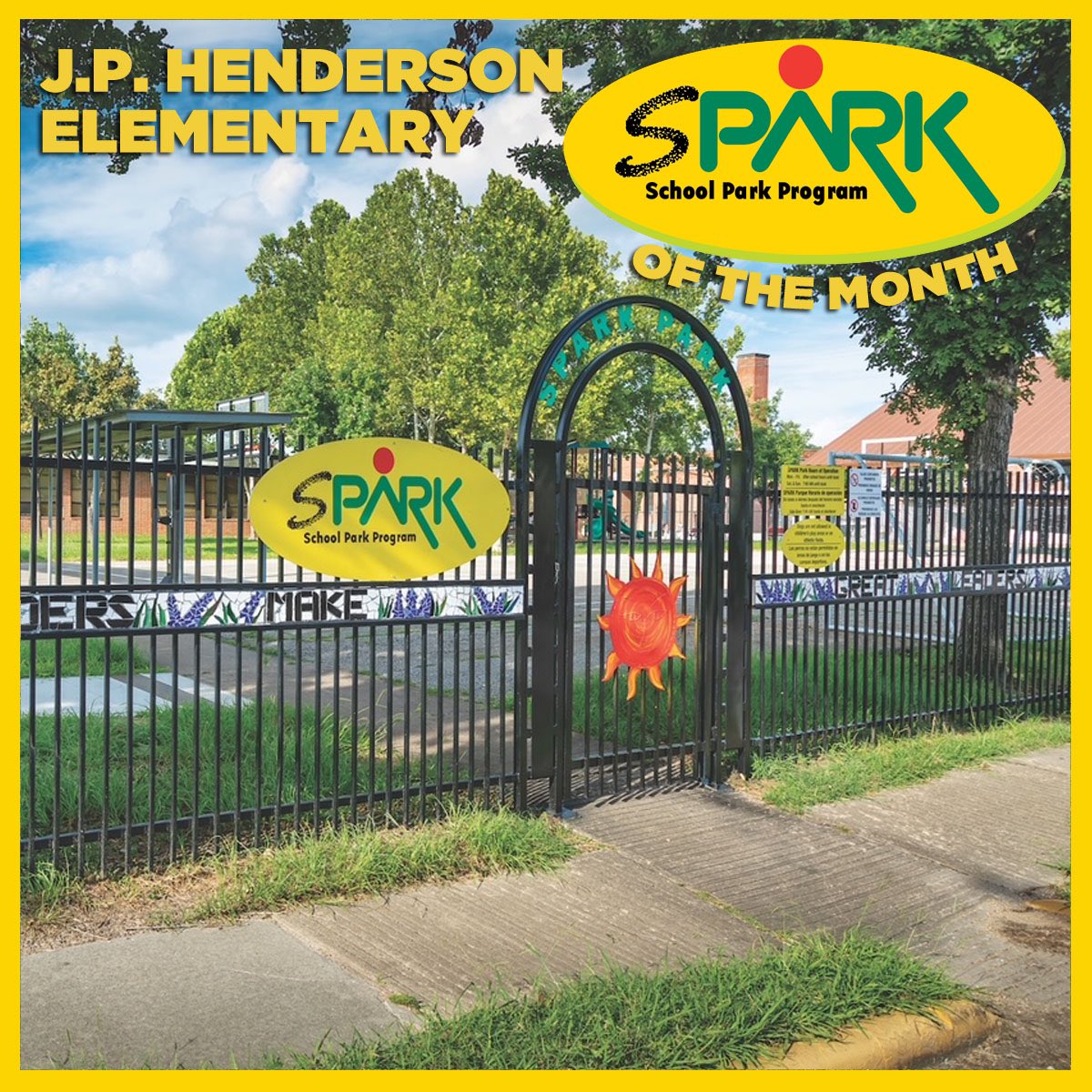 SPARK_Houston's tweet photo. J.P. Henderson Elementary is the SPARK Park of the Month!
Photo by Tom Callins.
#spark #sparkpark #yourspark #greenhouston https://t.co/to09iRqAzB