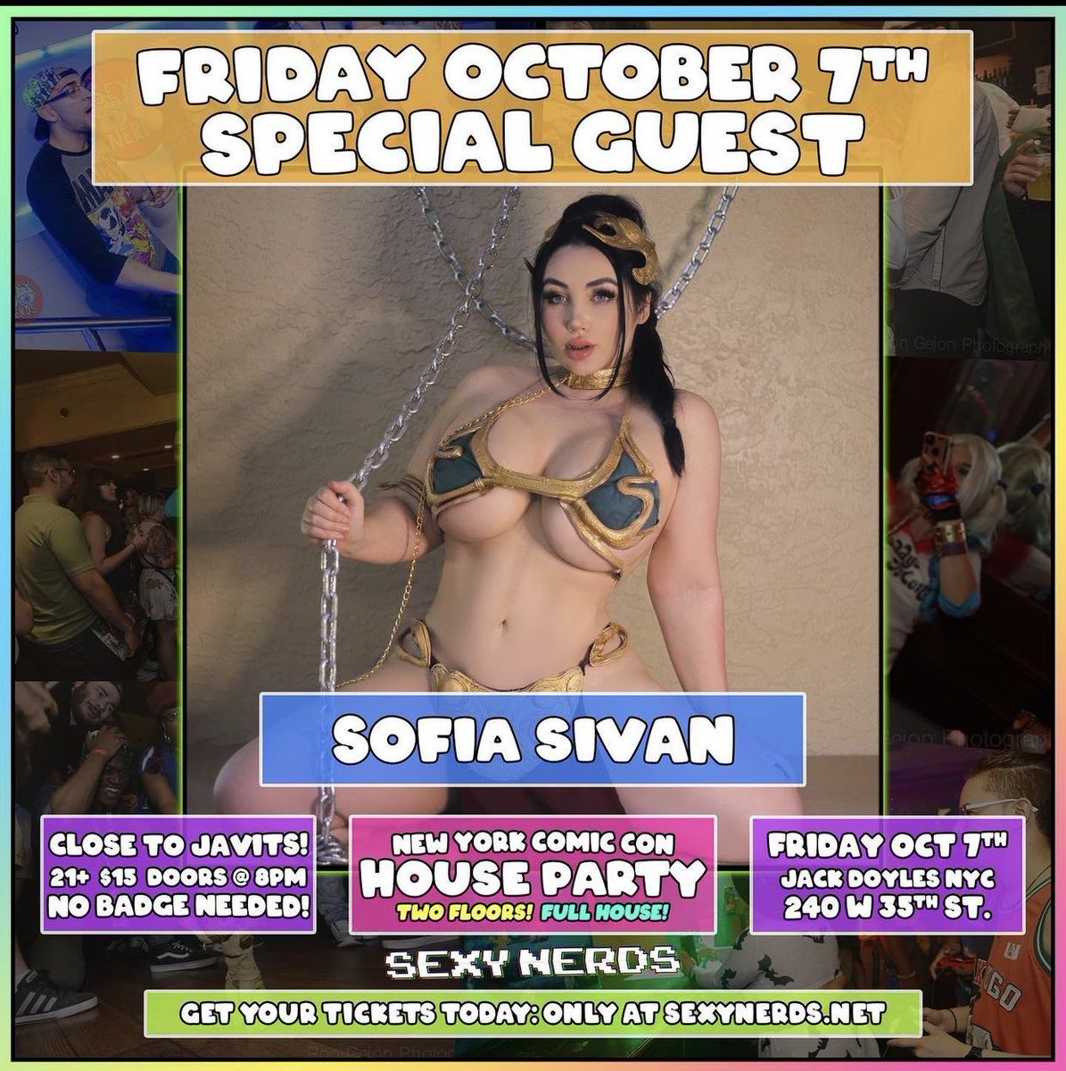This Friday! I’ll be here, New York. Get your tickets here: @sexynerds !!