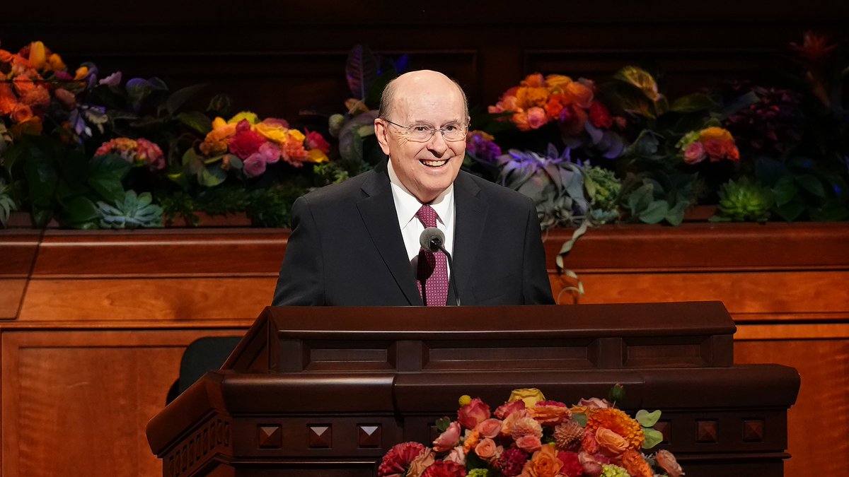 Ch_JesusChrist's tweet photo. “We each need a personal testimony of God’s work and the seminal role of Jesus Christ.” —Elder @CookQuentinL  #GeneralConference https://t.co/cCha73PClr