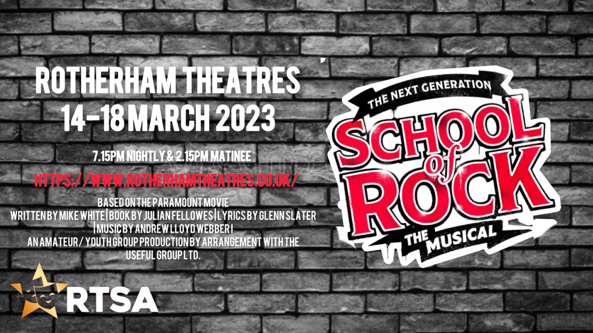 RTSA next big production is School of rock 🤙🎸