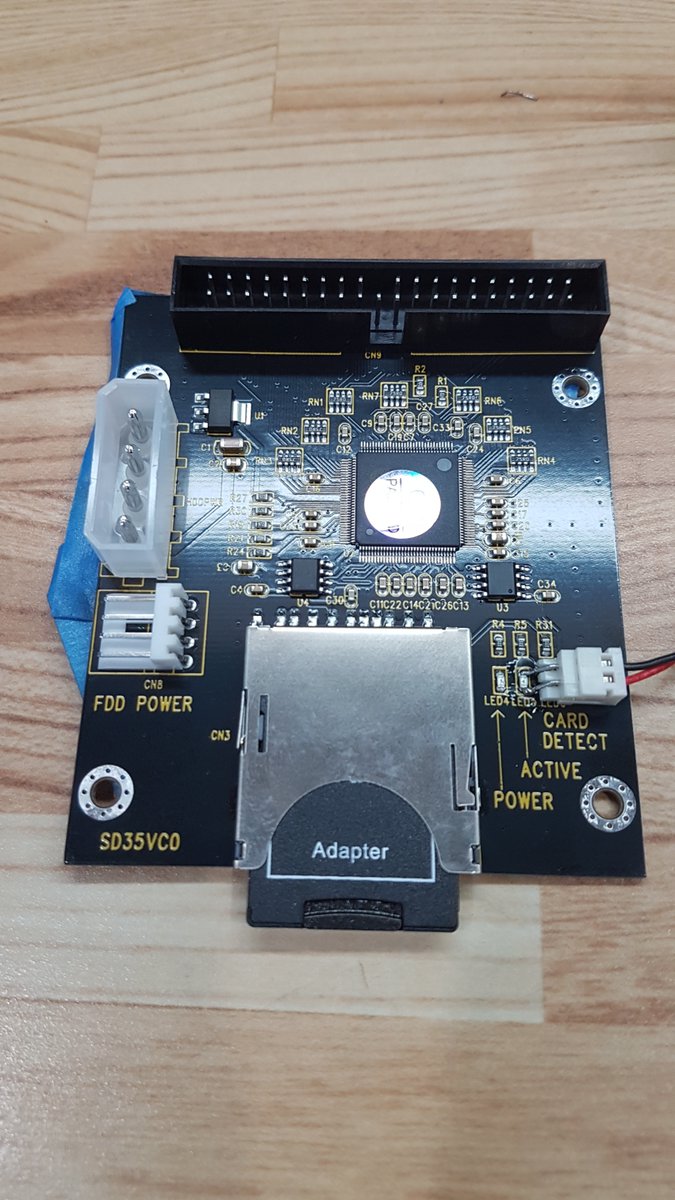 AndrewsTechBrk's tweet photo. Odd. Didn’t these SD2IDE adapter have pin headers for external drive activity? Or at least the through holes to add one? Oh well. The legs on the connector from the old Seagate HDD hugs perfectly the tiny LED on the board.
#retrocomputing #sd2ide https://t.co/FPpSkIh0XJ