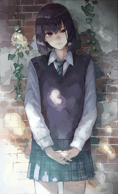 自分の中ですごく好きなイラストです。#このタグをみた人はド正面イラストを貼る 