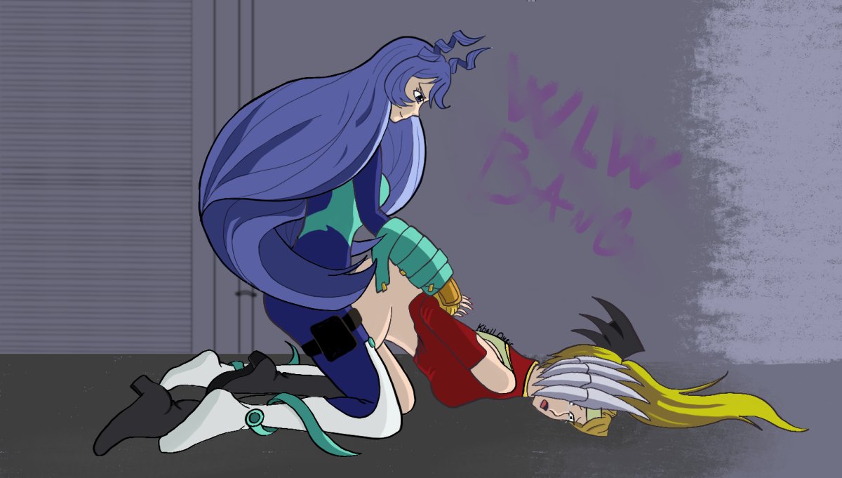 CW: Noncon. 

I'm a little late but here is my piece for <a href="/BNHAWLWBang/">Violet Garden: A BNHA WLW Bang</a> where I was partnered with the fantastic <a href="/cozyreinsfw/">Rei 🔞 - Franchaela Era</a> featuring Nejire and Ryuko. The story is of course NSFW and linked below. Mind the tags when reading it but please do if it's your cup of tea.