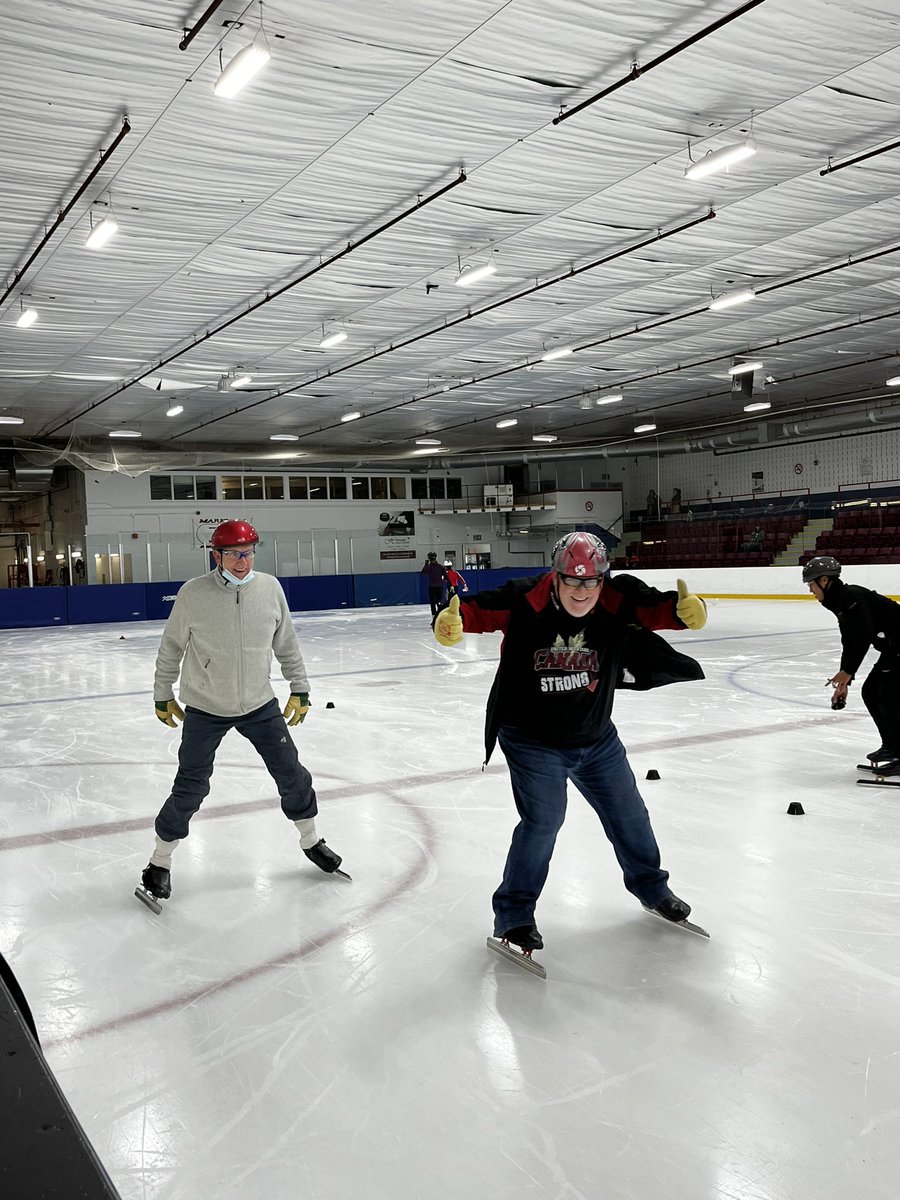 valulife's tweet photo. It is never to late to try to learn to speed skate. Thanks Peter V for joining me for the four week Learn to Speed Skate session. Thanks Markham Speed Skating for the opportunity to do this. 
Just two more sessions to go. 
#nevertooold #mss #markham https://t.co/FgHpbCVc46