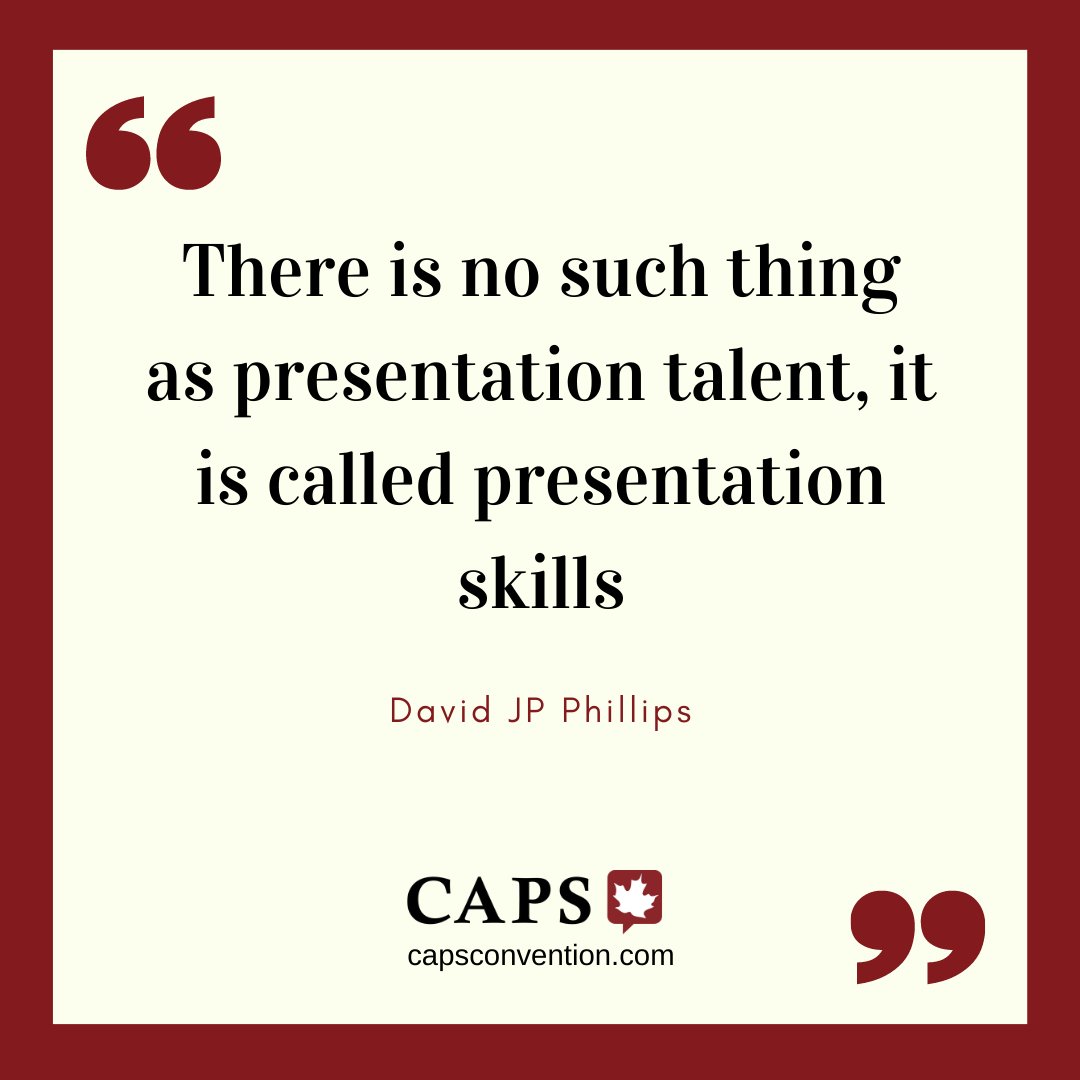 cdnspeakers's tweet photo. "There is no such thing as presentation talent, it is called presentation skills"
🎤 https://t.co/wf7tK76Y6E
#speakertraining #presentationdevelopment #convention https://t.co/docICMGG2T