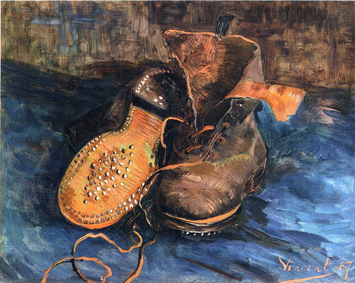 vangoghartist's tweet photo. A Pair of Shoes, 1887 #vangogh #postimpressionism https://t.co/qmZ2m8sb9P https://t.co/2wYJ5p0RKY