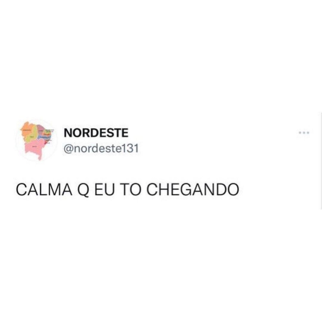 Calma meu povo, calma que meu Nordeste é o que salva sempre e daqui a pouco a força vai tá chegando. 🔥🏹🌿

#nordeste #LulaNoPrimeiroTurno13 #Eleicoes2022
