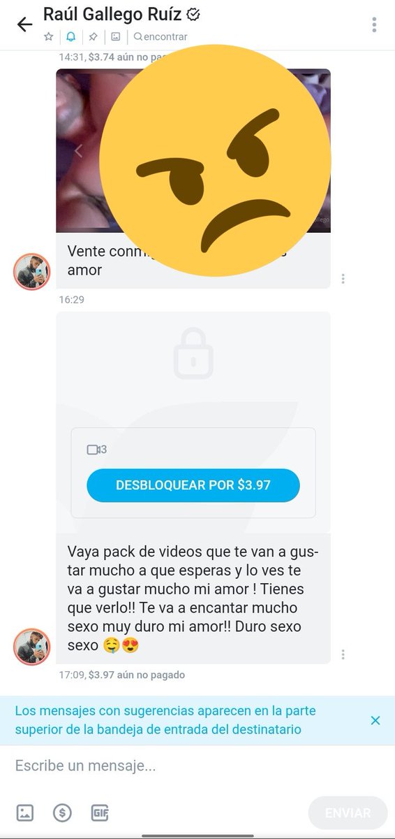 OnlyReview2's tweet photo. Chic@s
Quería sugerirles que evitarán la suscripción a este tipo de cuentas de OF. Para suscribirte te cobran un monto bajo, pero lo que no te dicen es que el contenido completo se tiene que pagar aparte de tu suscripción. ¡TENGAN CUIDADO Y NO GASTEN SU DINERO EN ESTO! https://t.co/u4aCW4rYmV