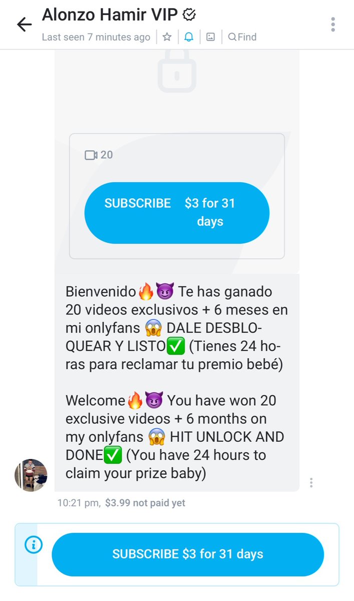 OnlyReview2's tweet photo. Chic@s
Quería sugerirles que evitarán la suscripción a este tipo de cuentas de OF. Para suscribirte te cobran un monto bajo, pero lo que no te dicen es que el contenido completo se tiene que pagar aparte de tu suscripción. ¡TENGAN CUIDADO Y NO GASTEN SU DINERO EN ESTO! https://t.co/u4aCW4rYmV