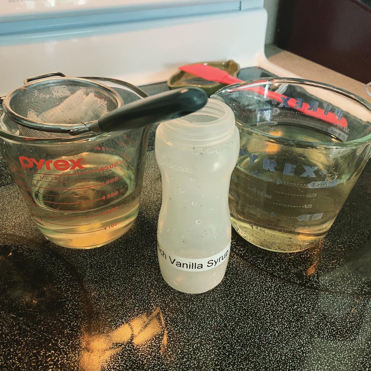 therumtrader's tweet photo. Syrup Sunday! Recipes from #SmugglersCoveSF, restocked the syrups used most. Simple/Honey/Demerara take a few minutes; Vanilla/Cinnamon, steep for hours taking longer.

#tikicocktails #tikidrinks #tikitime #tikibars #cocktailsyrups #demarasyrup #baressentials #honemadesyrups https://t.co/ZKvRiS2Ogf