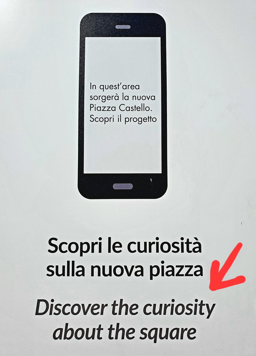 terminologia's tweet image. A #Milano tutti bravi con l&apos;#itanglese ma non con l&apos;inglese! 

“Discover the curiosity about the square” 🤦🏻‍♀️