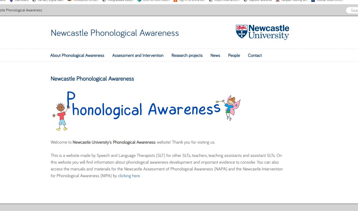 Come along and look at our lovely new Newcastle Phonological Awareness website created by @JoBakerSLT and me (pics all Jo's though!). Read about Jo's PhD research and get access to clinical resources used in @SLSncl campus clinic. research.ncl.ac.uk/phonologicalaw…