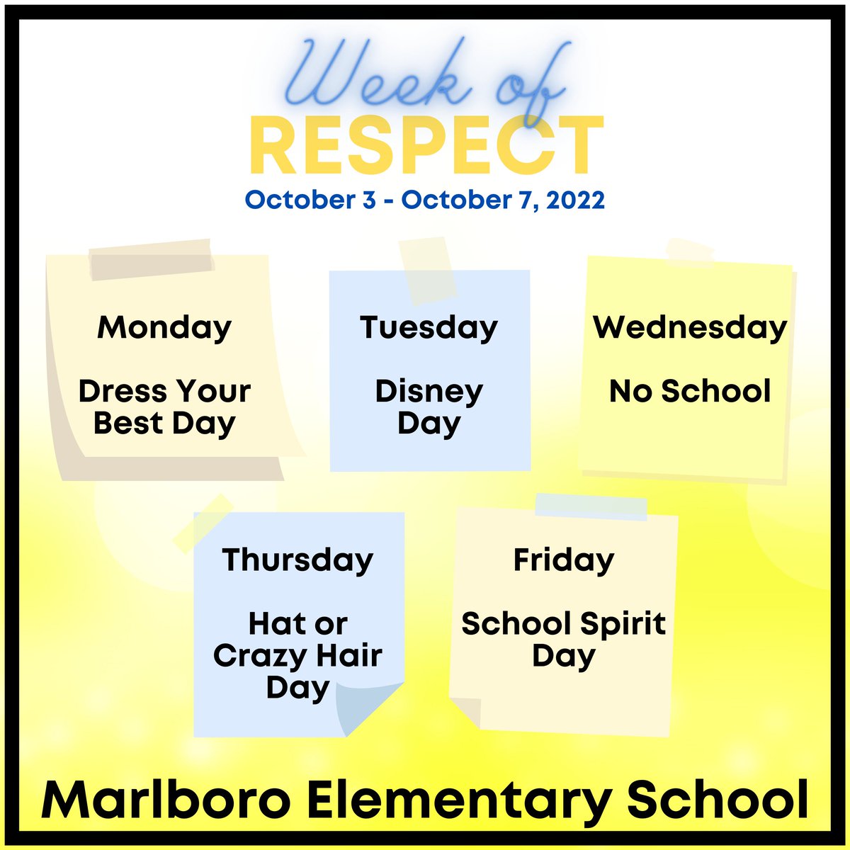 Marlboro Elementary School (@marlboroes) on Twitter photo October's Character Pillar is Respect. We kick it off with School Spirit for the Week of Respect. #MarElPride <a href="/MTPSNJ/">Marlboro Twp Schools</a> October's Character Pillar is Respect. We kick it off with School Spirit for the Week of Respect. #MarElPride <a href="/MTPSNJ/">Marlboro Twp Schools</a>