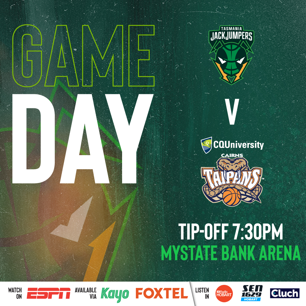 JackJumpers's tweet photo. NBL is back in Tassie 🔥

JackJumpers v Taipans live from MyState Bank Arena - 7:30pm tonight! 🐜

Join the Ant Army at Green Screens locations around the state - https://t.co/j4IZljBqhW or tune in live via ESPN / Kayo / Foxtel https://t.co/PM6AvH0uMS