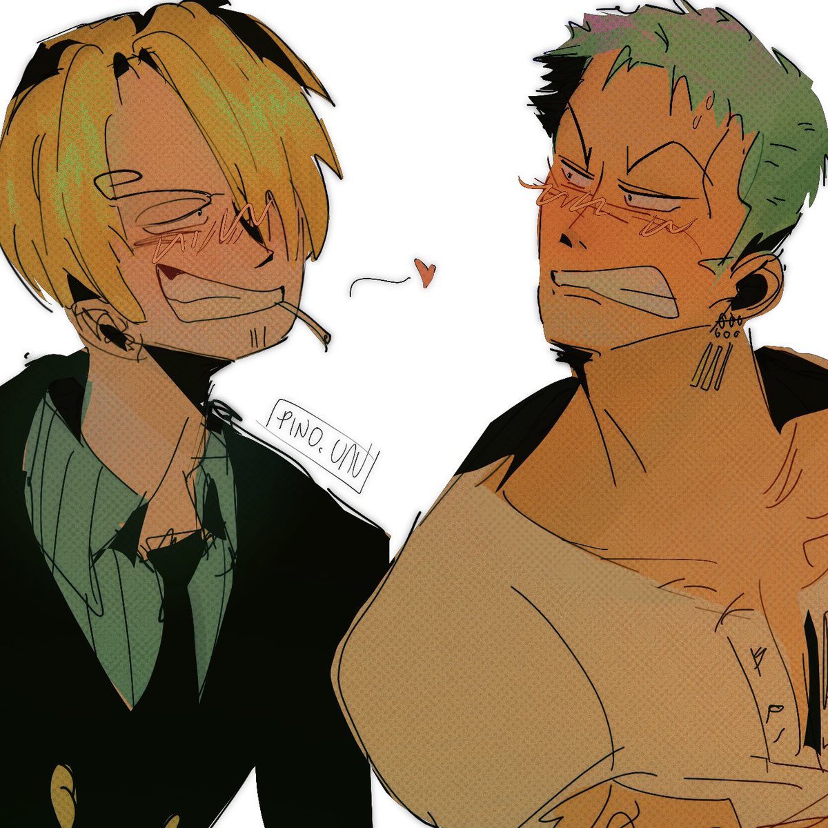 Dios ya me dió manos para dibujar a Sanji y Zoro #zosan #ONEPIECE #ゾロサン