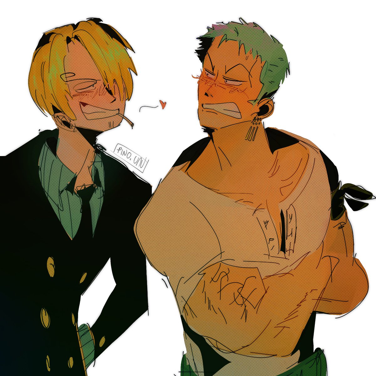 Pinoidser's tweet photo. Dios ya me dió manos para dibujar a Sanji y Zoro #zosan #ONEPIECE #ゾロサン https://t.co/odkA4peAzE
