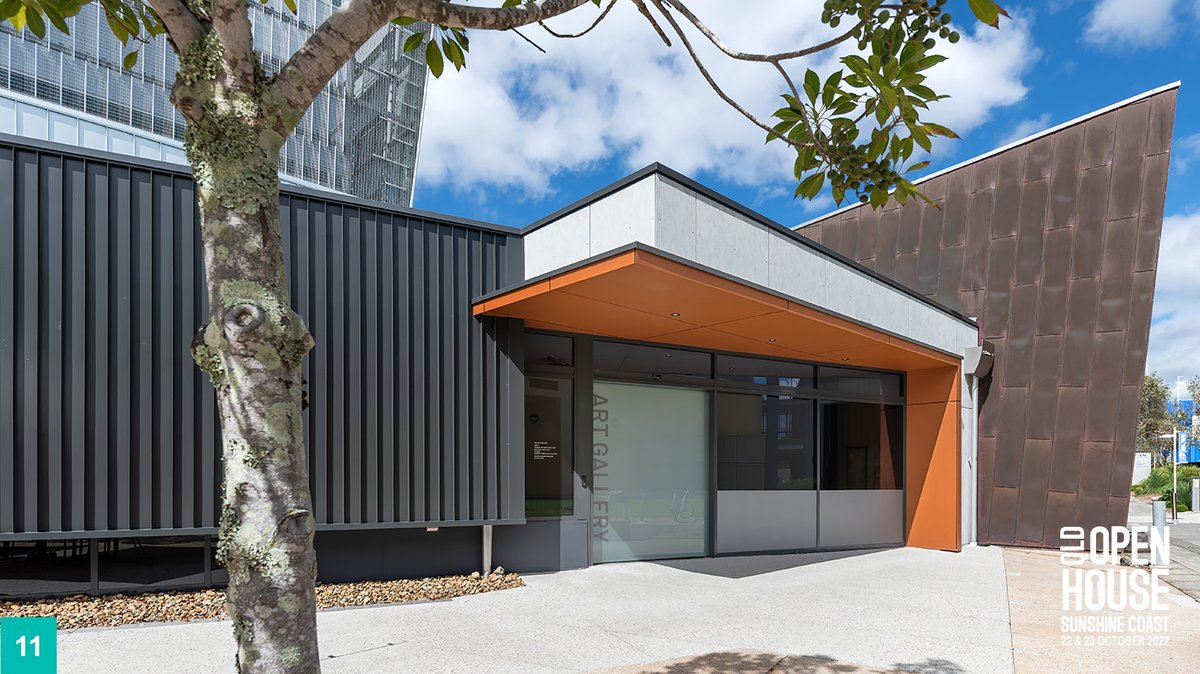 BUILDING #11 UNIVERSITY OF THE SUNSHINE COAST ART GALLERY
OPEN: Sat 22 Oct only, 10am to 4pm (no booking required)
Architect: Noel Robinson Architects Collaborative 
Image: ©Hossein Farahani
#scoh2022