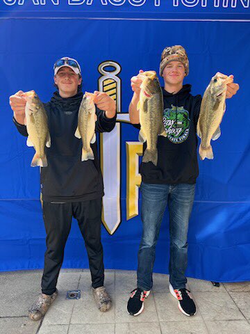 trojanfishing's tweet photo. Big congratulations to Charlie and Beau for winning the 2022 Macon Co. Bass Tournament on Sept. 28 on Lake Decatur! Our Trojans finished 1st, 4th and 6th overall! https://t.co/LFHnBpoFqp