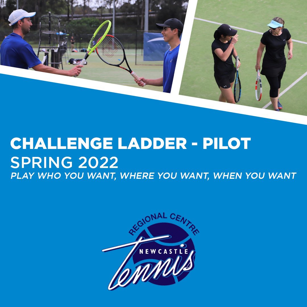 AndrewNYapp's tweet photo. Keen for some #tennis players in #Newcastle &amp; #LakeMacquarie to help pilot a Challenge Ladder from 10 Oct…play who you want, where you want, when you want. Register at https://t.co/H8y6Zl50Dl https://t.co/EFp8j9tVid