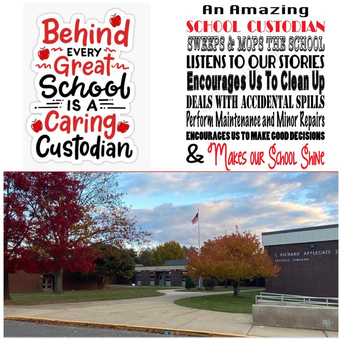 Thank you to the custodial staff <a href="/CRA_Bulldogs/">Applegate School</a>! We appreciate you not just today, but everyday!