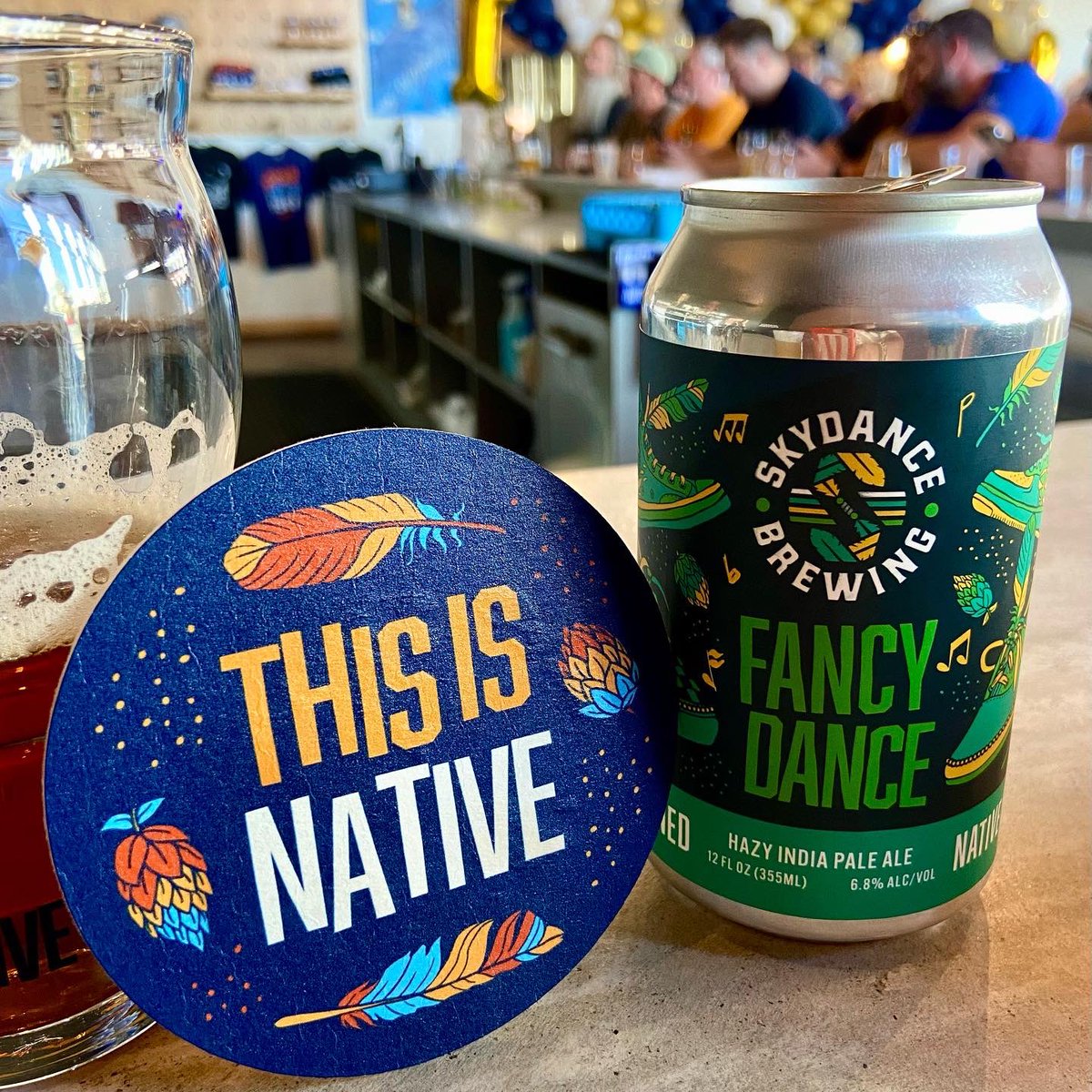 SkydanceBrewing's tweet photo. Thank you to everyone who came out yesterday to celebrate our One Year Anniversary! We loved watching you enjoy our beer releases, bringing your families and posting pics…the support means more to us than you know. Year Two begins now! #thisisnative #skydancebrewing https://t.co/bfUs8RUi2q