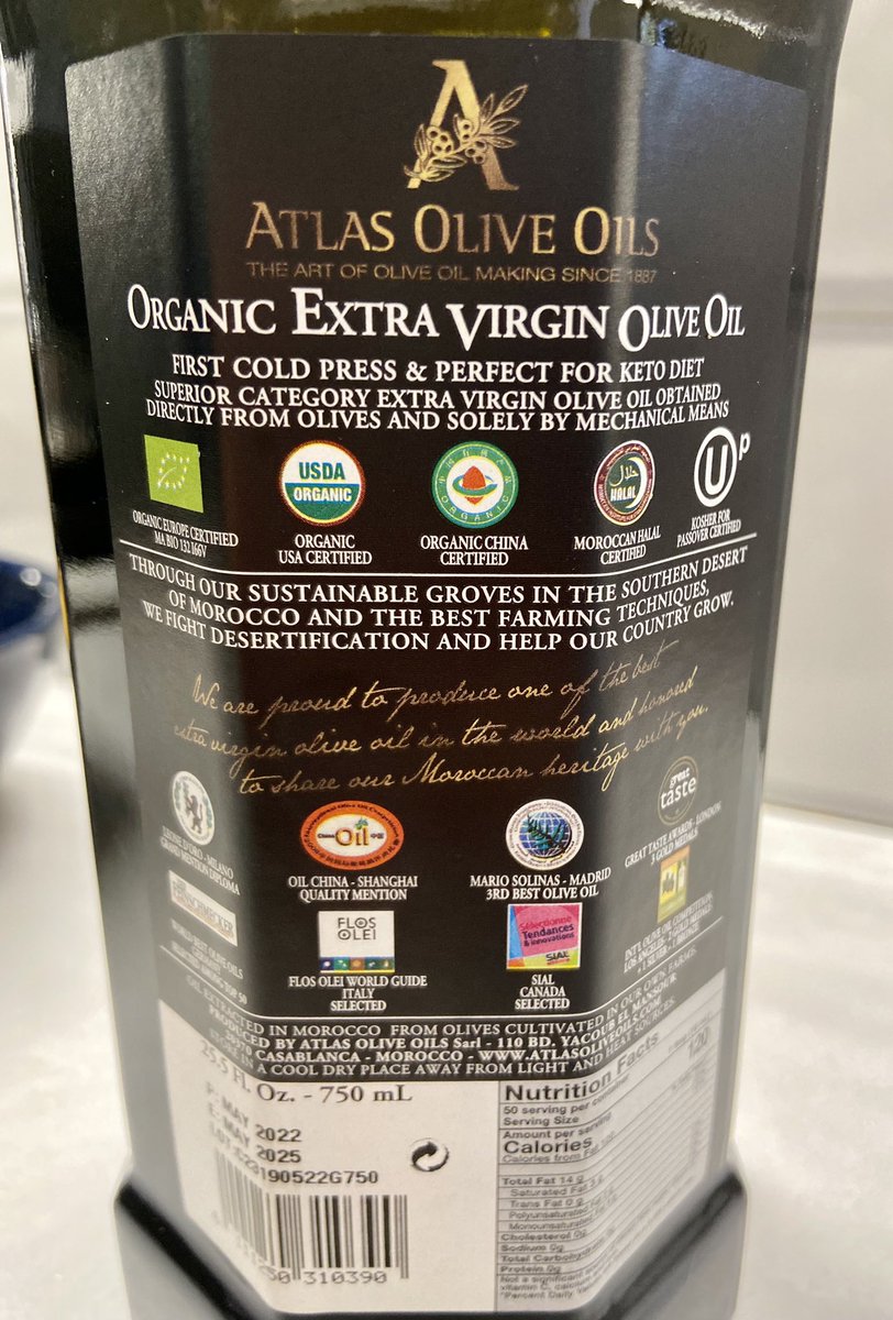 MediaPrGrl's tweet photo. @ChristineCaine Just found Atlas, a cold pressed, single sourced olive oil from a family owned desert farm in Morraco.  Really nice flavor! https://t.co/cNVXjiSC5O