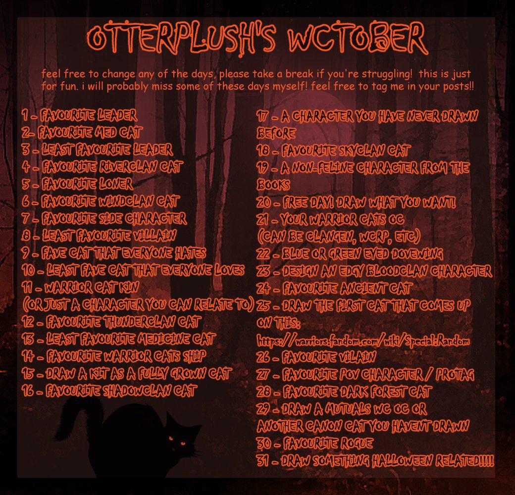 DeerFrost1's tweet photo. I just finished two Favorite warrior cats! First my favorite leader is River Star and my favorite medicine cat is Moth Flight! Cried goes to @otterplush for the WCTOBER!!!
#Warriorcats https://t.co/XAlJFdF1FR