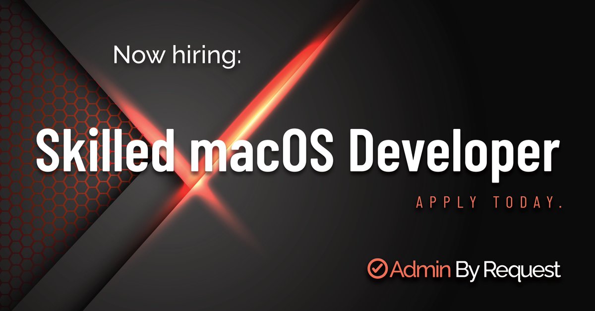 AdminByRequest's tweet photo. It's all happening here at @AdminByRequest - join us in revolutionizing Privileged Access Management.

Click the link below to apply.

https://t.co/Hv1ArzT9FN

#macos #macosdeveloper #privilegedaccessmanagement #cybersecurity #jobalert https://t.co/dCPy6C5flK