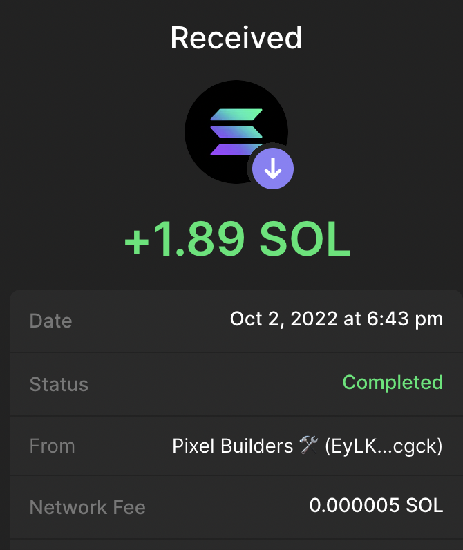 TheFiscalNexus's tweet photo. Wow!! π€© @Pixel_Builders_ are providing some serious rev-share to their holders!! 1.89 $SOL π π₯
#PixelBuildersSOL #BUILDISH #PassiveIncomeNFT #SolanaBuilders #OakParadise #GMers https://t.co/bhy5twGnsu