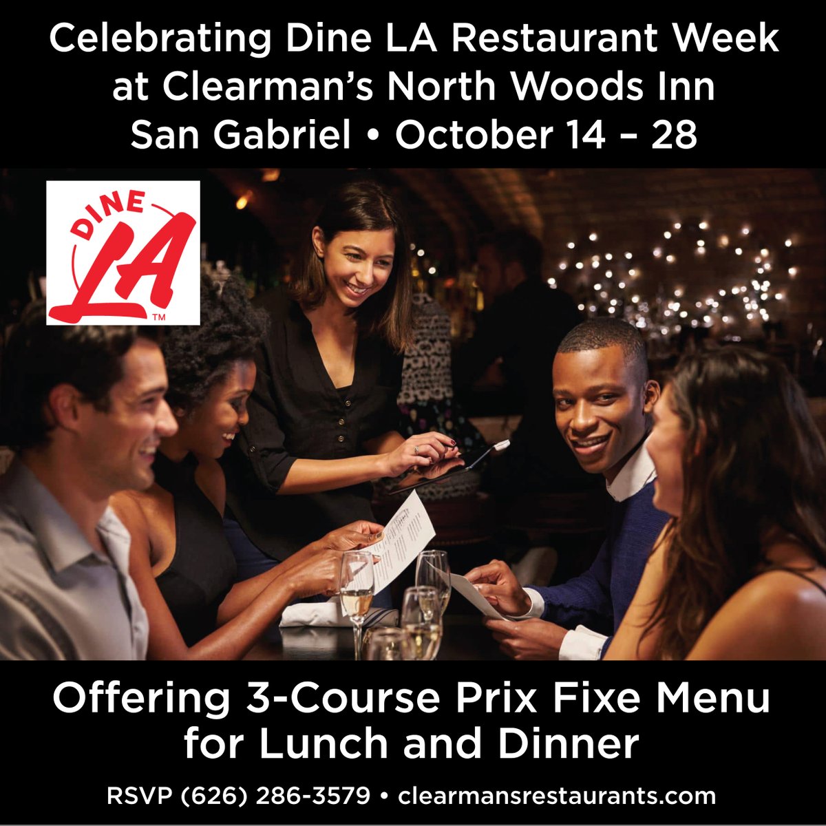northwoodsinnsg's tweet image. Reserve today for #DineLARestaurantWeek from Oct. 14-28 at Clearman's North Woods Inn, San Gabriel – TWO specially priced 3-course Prix Fixe Menus: Lunch Menu, $35 per person, 11 am-3 pm; Dinner Menu, $55 per person daily all day. bit.ly/3bOUutZ (626) 286-3579