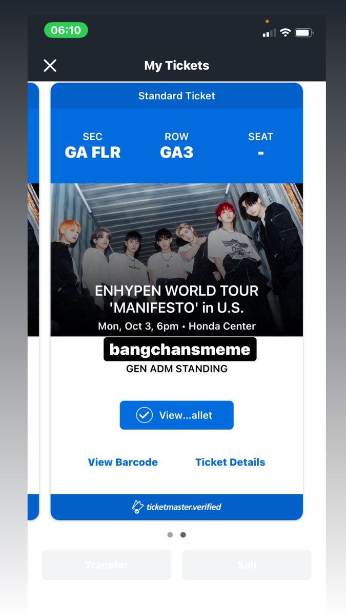 bangchansmeme's tweet photo. I’m selling 2 enhypen GA tickets for anaheim on the 3rd 

Price under fv: 150USD willing to lower it down

Reason for sale: I can’t go anymore 

Willing to show any kind of proof!!! 

wts wtb enhypen anaheim

#ENHYPEN

pls pls pls rt or reshare i need these gone :( https://t.co/Fs3X02JL7v
