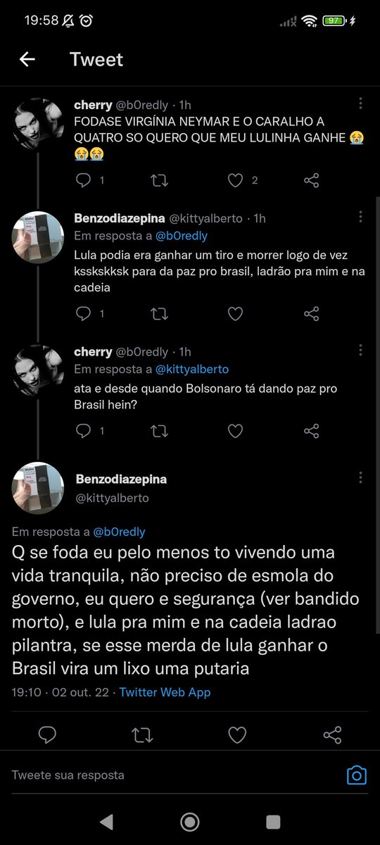 eleitor de Bolsonaro é a pior desgraça que tem nesse mundo

LULA GANHA PFVR