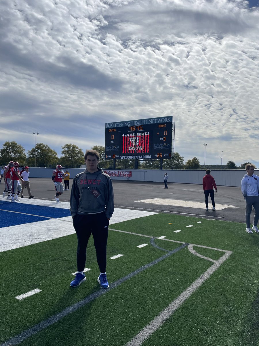 Great time in Dayton watching <a href="/DaytonFootball/">Dayton Football</a> play Drake on Saturday. Thank you for the visit. <a href="/Coach_Layer/">Braden Layer</a> @Coach_TO