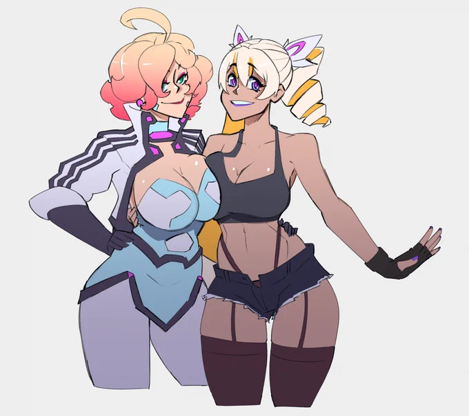 Was originally gonna only do Lana in Atro's clothes as   asked but I got curious and gave Atro Lana's outfit. 