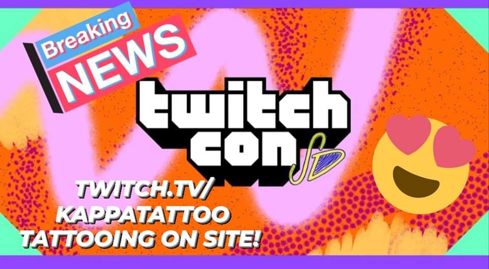 KappaTattoo's tweet photo. Let's go! I'm super excited and can't wait to see all of you! 

#twitch #twitchtv #twitchpartner #TwitchCon #TwitchCon2022 #TwitchConSanDiego #twitchstreaming #twitchstreamer #TwitchStreamers #twitchtattooer #inksquad #kappatattoo https://t.co/Ml9TqI17ZN
