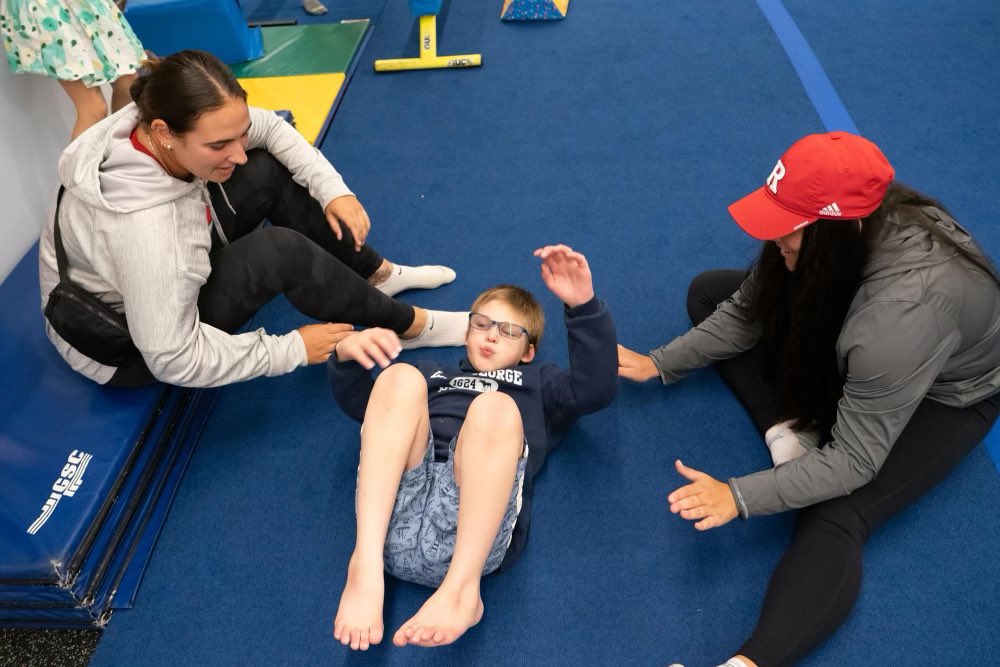 RUSoftball's tweet photo. RU Softball had an amazing time at the Saturdays in Motion program at the Somerset Hills YMCA! Saturdays in Motion is the nations largest and longest running non-public recreational program for children with autism and their families. We are so thankful to have been involved! https://t.co/wYy8NoF1Yu