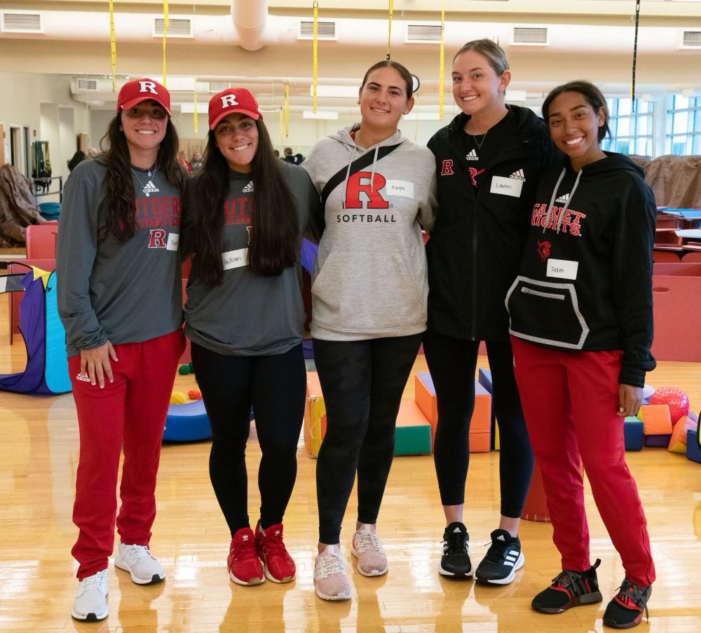 RUSoftball's tweet photo. RU Softball had an amazing time at the Saturdays in Motion program at the Somerset Hills YMCA! Saturdays in Motion is the nations largest and longest running non-public recreational program for children with autism and their families. We are so thankful to have been involved! https://t.co/wYy8NoF1Yu