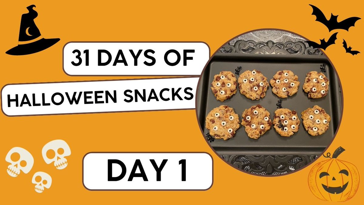 StunkyStinky's tweet photo. Monster Eyeball Chocolate Chip Cookies 🤤 🎃

Join Stinky n' Stunky as they russle up 31 #Halloween Snacks, 1 for every day of October

Day 1 Recipe - Delicious chocolate chip cookies paired with monster eyeballs

Video - https://t.co/dS9UZRrsoI  
Recipe - https://t.co/rxBkRPfplh https://t.co/B9HCqfoivT
