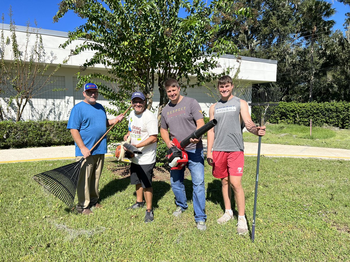 Thanks to Mr.Delgado and Dr. Gilmore for leading our clean up crew. We welcome back our students tomorrow!