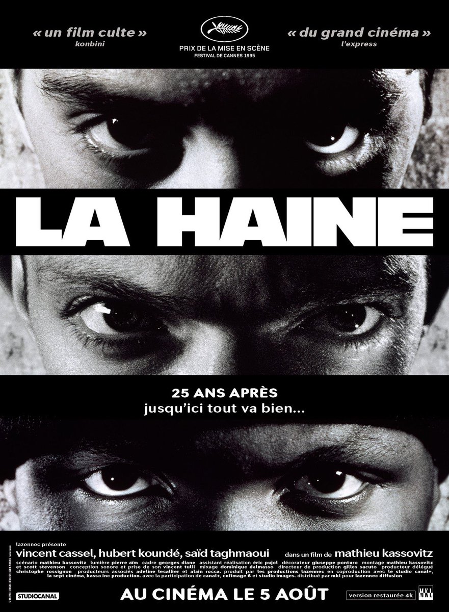 Ryanlahess's tweet photo. @syylllia @rayan_ndj La Haine ? Un des classiques du cinéma français et un des premiers films à traiter des problèmes sociaux opposants les banlieues a la police Jsuis choquer qu’il n’ai pas été cité du tout courrez le voir il est sur netflix https://t.co/LYrZSHoOZH