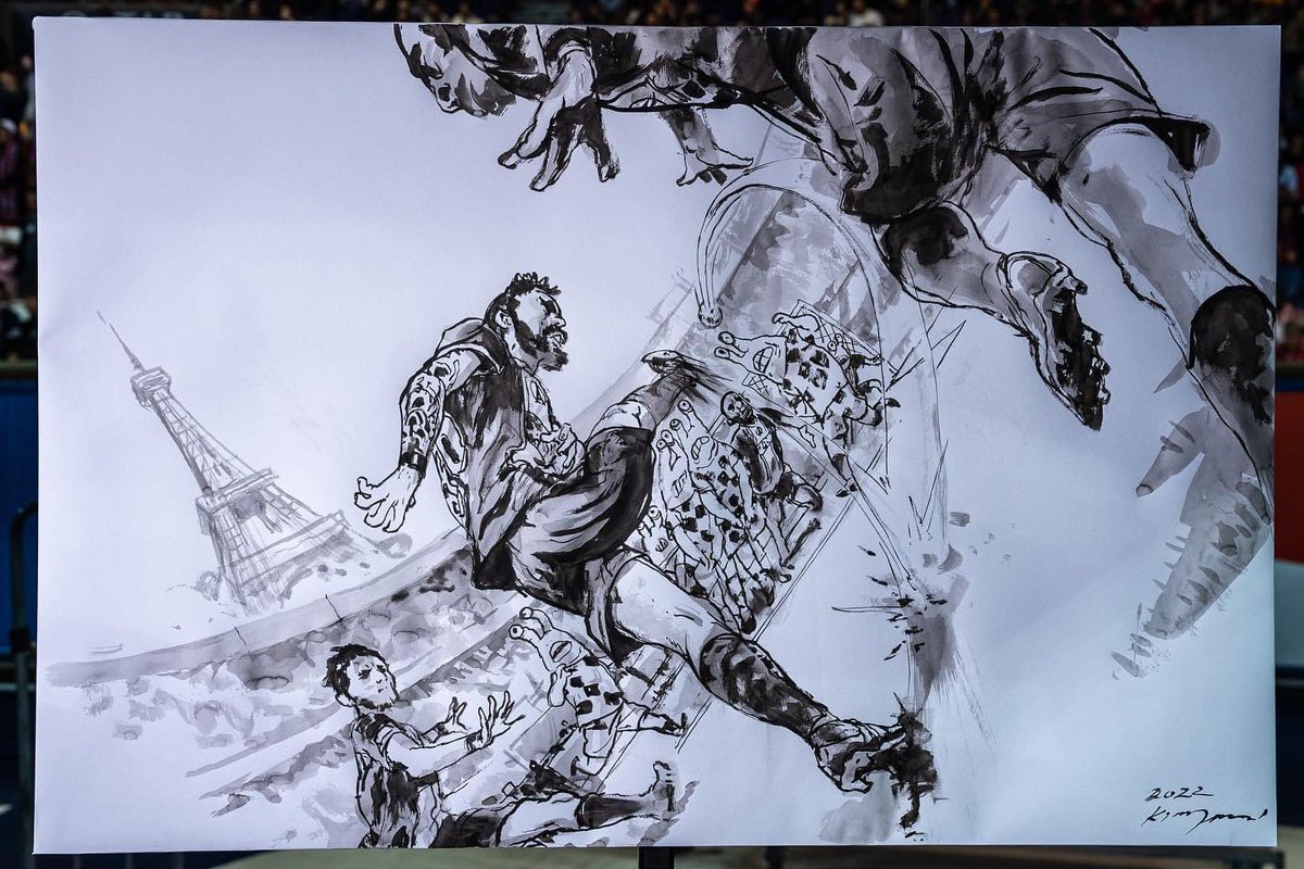 KimJungGiUS's tweet image. Live drawing before the match #PSG