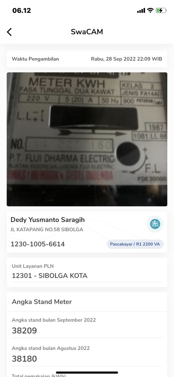 dedysaragih's tweet photo. Selamat pagi Min @pln_123 
Kami mau complain ini. Kenapa hasil foto catat meter dengan tagihan kami jauh berbeda. Pagi ini pun kami  foto meter listrik masih jauh dibawah tagihan. Mohon penjelasannya min. Foto hasil catat meter bulan Agustus, September dan pagi ini kami lampirkan https://t.co/vT2TOY7h9q