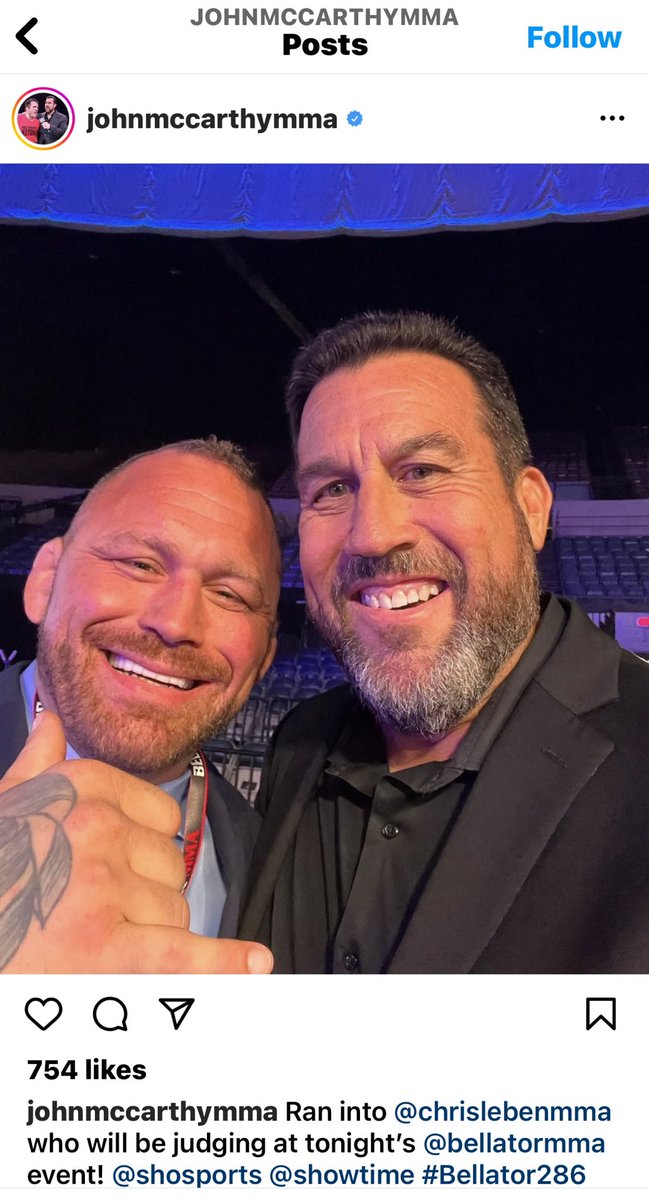 Chris Leben on Twitter "⁦👊🏻 JohnMcCarthyMMA⁩ Good times brother ⁦Showtime⁩ ⁦SHOsports
