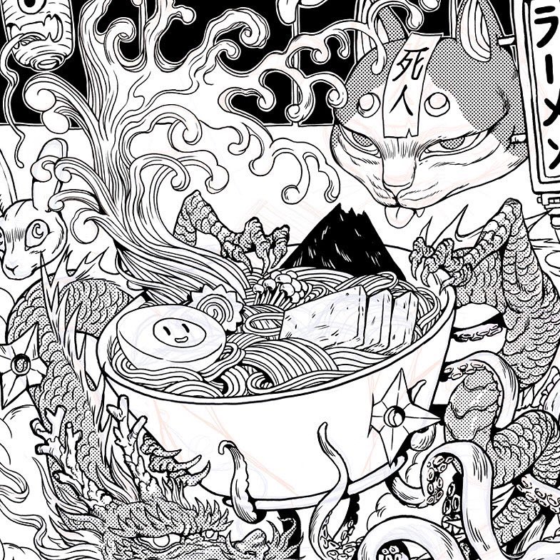 damiandidenko's tweet photo. Unused and unfinished project for poster, titled “Ramen Lover”
#illustration #drawing #poster #didiusz #Graphicsdesign #ramen https://t.co/l1MMPXtWAC