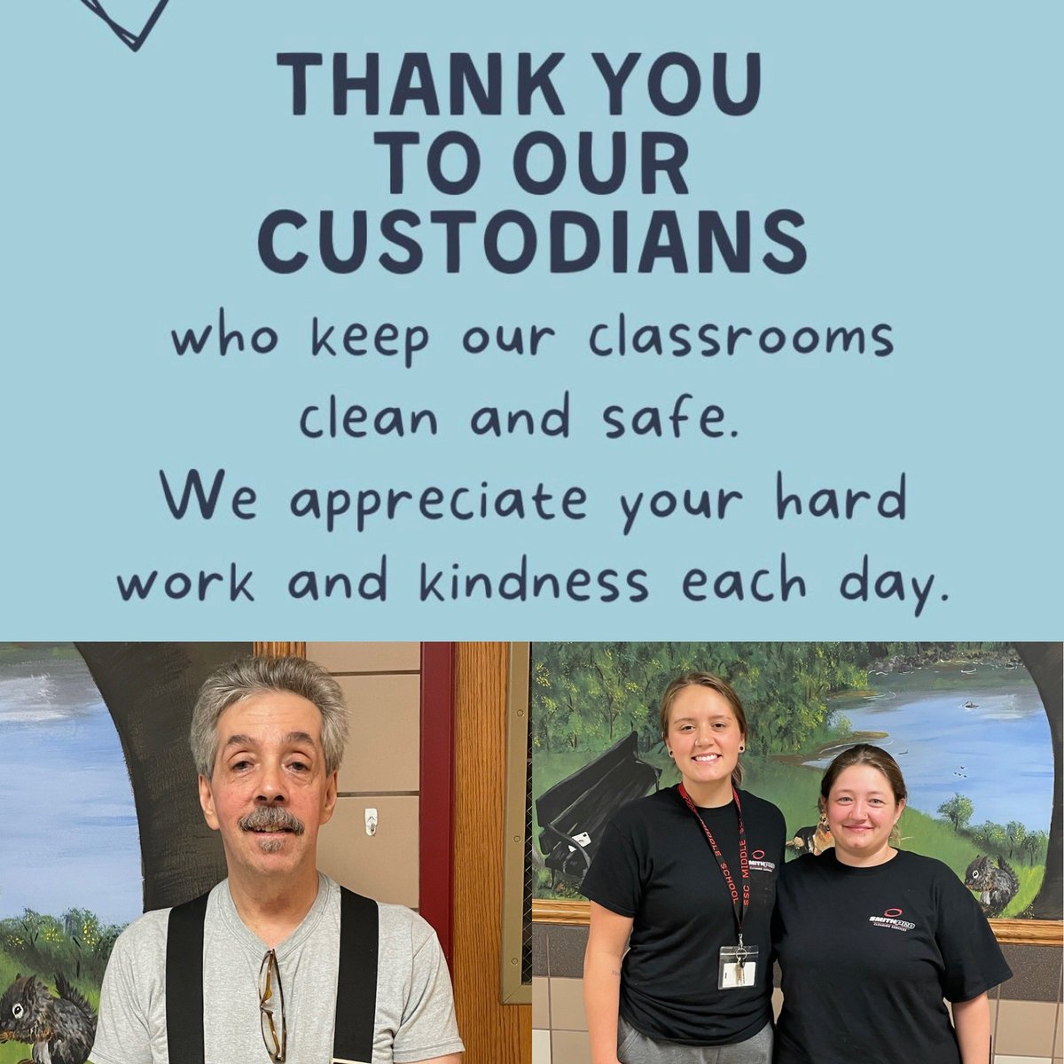 Today is National Custodian Day and we ❤️❤️❤️ our school custodians! Thank you to Jerry, Emily &amp; Justice for all you do every day at Covington!