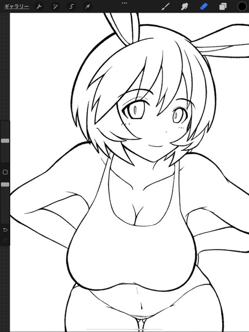 ラフ 兼 線画。

塗っていく。 https://t.co/XSgJcxUW0J 