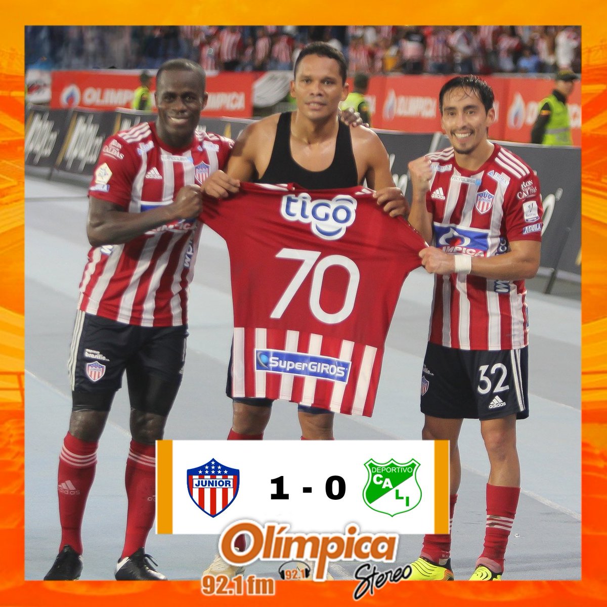 Olimpica921's tweet photo. 👏🏻Goleador es Goleador @goleador70 sumando los 3 puntos y dando golpe de victoria ante deportivo cali ¿que opinas del partido de hoy? 🤔 https://t.co/hq9n2nhDKz