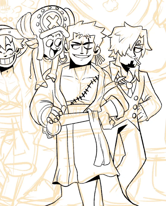 chopper &amp; zoro are the best part of this standee &amp; i won't have any other opinions 